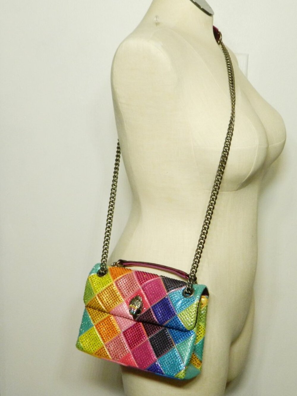 Kurt Geiger $268 Medium Kensignton Multi Fabric NWT! - Picture 2 of 6